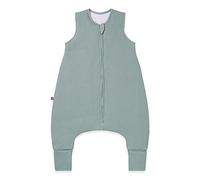 emma & noah Sacco nanna con piedini reversibili 2,5 TOG, sacco nanna per autunno e inverno, cotone biologico, certificato Oeko-Tex, ideale per bambini attivi, Essential Mint, 70 cm
