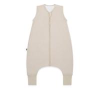 emma & noah Sacco nanna per bambini, con piedini, 1,0 TOG, per tutte le stagioni, per primavera, estate e autunno, 100% cotone biologico, certificato Oeko-TEX (Essential Beige, 110 cm)