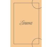 Emma - Quaderno 6x9 a Righe | 100 Pagine | Copertina rigida Arancione Minimal: Taccuino con nome per appunti di lavoro, studio e uso quotidiano