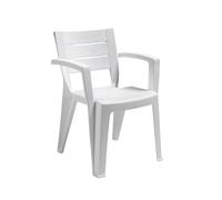 EMMA SEDIA EFFETTO DOGHE CON BRACCIOLI BIANCA