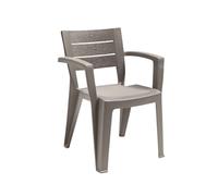 EMMA SEDIA EFFETTO DOGHE CON BRACCIOLI TORTORA