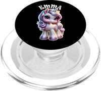 Emma - Simpatico unicorno per ragazze, nome Emma PopSockets PopGrip per MagSafe
