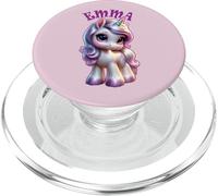 Emma - Simpatico unicorno per ragazze, nome Emma PopSockets PopGrip per MagSafe