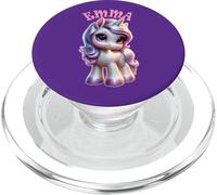 Emma - Simpatico unicorno per ragazze, nome Emma PopSockets PopGrip per MagSafe