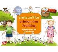 Emma und Paul erleben den Frühling. Erzählschienen-Figurenset: Ausgestanzte Spielfiguren und Skript. Sprachförderung im Kindergarten