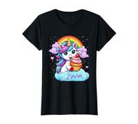 Emma - Unicorno Personalizzato Viola con Cupcake Maglietta