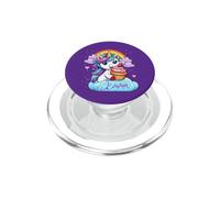 Emma - Unicorno personalizzato viola con cupcake PopSockets PopGrip per MagSafe