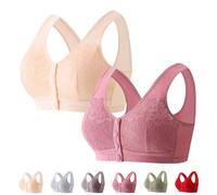 Emmabra for Seniors, EmmaBra - Comfortable & Convenient Front Closure Bra, Comfy Push Up Bralette(2Pcs-a,B80(36))