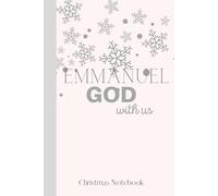 Emmanuel God With Us: A Christmas Inspirational Book Gift for Women, Teens. Christian Notebook Journal with Scripture Verse. Pink Cover. Small, Handy Size. 200 Lined Pages. 6x9 inches.