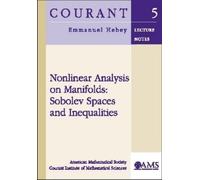 Emmanuel Hebey Nonlinear Analysis on Manifolds (Tascabile) Courant Lecture Notes