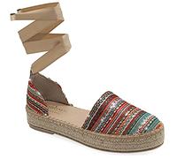 Emmanuela colorato Espadrillas Fatto di Tessuto a Maglia, Scarpe da Estate Boho Chic con Cuneo Centrale, Espadrillas per Pizzo, Fatto e Cucito a Mano in Grecia, Multicolore 2, 41 EU
