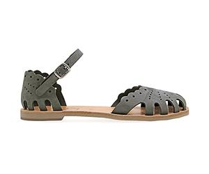 Emmanuela Sandali nell'antico stile greco, sandali in pelle piatta a mano con dita chiuse, sandali regolabili, scarpe estive con cinghie per caviglie per le donne, grigio, 40 EU
