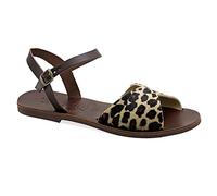 Emmanuela Sandali piatti a mano Greco con cintura a fibbia regolabile, scarpe estive con cinghie per caviglie per donne, sandali a snellire con dita aperte, Multicolore 1, 37 EU
