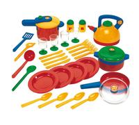 Theo Klein 9194 Set grande di pentole Emma's Kitchen, Piatti robusti e colorati, Con pentola a pressione, cucchiai da cucina, padella e molto altro, Giocattolo per bambini a partire dai 2 anni di età
