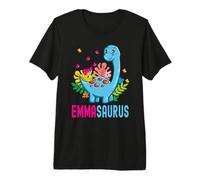 EMMASAURUS Nome Personalizzato Emma Dino Dinosaur Birthday Maglietta Premium