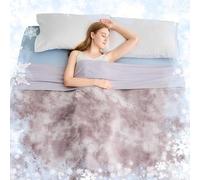 Emme Arc-Chill Q-Max - Coperta rinfrescante, 152 x 203 cm, 2 in 1, double face, leggera e traspirante, colore: grigio acquerello