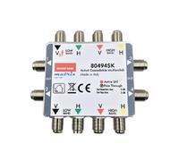 Emme Esse Multiswitch satellitare con 4 ingressi e 4 uscite, derivate passante con attivo compatto, serie Matrix