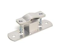 Emme Esse Zanca con piastra rettangolare 21x6 cm a 2 fori (Ø 12.5 mm), spessore 5 mm.