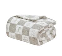 EMME Plaid Pile in Flanella Regalo, 200 x 230 cm, Sherpa Morbida e Soffice, Pile Calde, Coperta Letto o Divano, Grigio