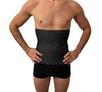 eMMe SQUARE - Fascia Lombare Termica in Misto Lana, Supporto Schiena e Addome, Pancera Elastica Unisex, Made in Italy, Taglia XXL-Nero, Effetto Termico per Dolori Muscolari (Nero, XXL)