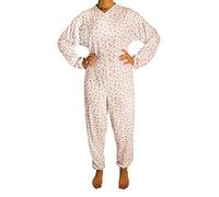 eMMe SQUARE - Pigiama Sanitario Intero Invernale a Manica Lunga con Zip Posteriore, Tuta Sanitaria per Anziani Disabili Degenti, 100% Cotone Interlock, qualità Made in Italy, Fantasia Donna Taglia L