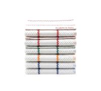 EMMEBi Strofinacci Cucina 100% Cotone Made in Italy Set 4 o 6 Pezzi 50x70 cm 300 gr/m² Alta Assorbenza Panni Cucina Professionali Design Elegante o Quadretti per Casa Ristoranti Hotel (GrandPrix 6pz)