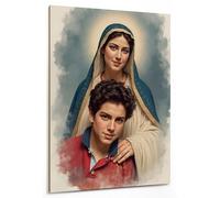 emmena - Quadro Arte Sacra - Carlo Acutis e la Vergine Maria in Paradiso - 18x24 cm