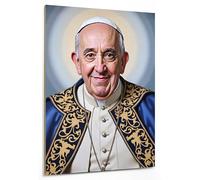 emmena - Quadro Arte Sacra - Ritratto Artistico di Papa Francesco - 18x24 cm