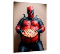 emmena - Quadro Dad Superhero 5 - Pizza Time - in legno - 30x40 cm