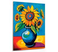 emmena - Quadro Vaso di Girasoli Colorato - 18x24 cm
