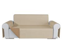 emmevi Copridivano Double Face Moderno Salvadivano Lavabile Fodera Proteggi Divano 2 Posti Beige