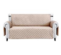 emmevi Copridivano Impermeabile Tasche Laterali Proteggi Divano Antimacchia Antiscivolo 3 Posti Beige