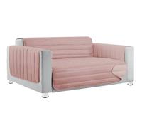 emmevi Copridivano Trapuntato Imbottito Double Face Salva Proteggi Divano Morbido Elegante 3 Posti Rosa