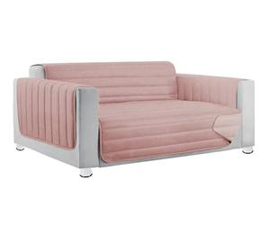 emmevi Copridivano Trapuntato Imbottito Double Face Salva Proteggi Divano Morbido Elegante 4 Posti Rosa