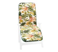 emmevi Cuscino Poltrona Sdraio Palme Tropicali Coprisedia Giardino Pieghevole Morbido Lavabile Con Elastici