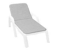 emmevi Cuscino Sdraio Giardino Morbido Materassino Lettino Prendisole Pieghevole Con Lacci Elastici Grigio