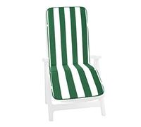 emmevi Cuscino Sdraio Poltrona Morbido A Righe Copri Lettino Prendisole Pieghevole mod.CAIRO FASCIATO VERDE