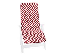 emmevi Cuscino Sdraio Zig Zag Poltrona Morbido Copri Lettino Poggiapiedi Pieghevole mod.CAIRO dis.11L ROSSO