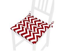 emmevi Cuscino Sedia Morbido Coprisedia Universale Lavabile Moderno A Righe Zig Zag MOD.CALLA11L Rosso