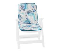 emmevi Cuscino Sedia Pieghevole Design Marino Schienale Morbido Coprisedia Poltrona Casa Spiaggia Giardino