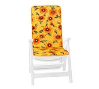 emmevi Cuscino Sedia Poltrona Morbido Girasoli Coprisedia Universale Interno Esterno mod.IBIZA 34G GIALLO
