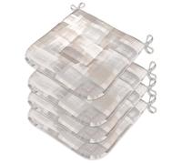emmevi Set 4 Cuscini Sedia Cotone Con Lacci Lavabili Morbidi Universali Coprisedia Shabby Chic Moderno