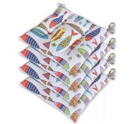 emmevi Set 4 Cuscini Sedia Morbidissimi Imbottiti Ovatta Universali Cotone Multicolore Lavabile