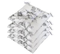 emmevi Set 4 Cuscini Sedia Shabby Chic Fiore Bianco Nero Morbidissimi Universali Coprisedie Cotone Lavabili