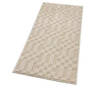 emmevi Tappeto Bagno 3D Morbido Assorbente Antiscivolo Lavabile Scendiletto Camera Set 3 Pezzi Beige