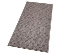 emmevi Tappeto Bagno 3D Morbido Assorbente Antiscivolo Lavabile Scendiletto Camera Set 3 Pezzi Marrone