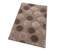 emmevi Tappeto Bagno Camera Antiscivolo Shaggy Scendi Doccia Assorbente MOD.iOS PARURE Set 3 Pezzi Marrone