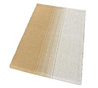 emmevi Tappeto Bagno Cucina Puro Cotone Scendiletto Morbido Assorbente Lavabile Mod.CURCUMA 55X180 BEIGE