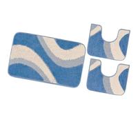 Tappeto bagno parure set 3 pezzi made in italy assorbente antiscivolo lavabile