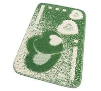 emmevi Tappeto Bagno Morbido Antiscivolo Assorbente Moderno Scendiletto Doccia MOD.ITACA 50X80_Verde